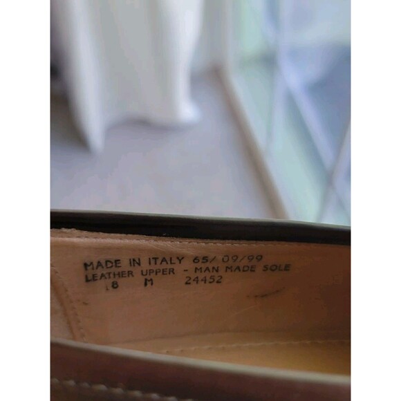 Bostonian Vintage Shoes Leather 90s Florentine Tasseled Sz 8 M Made in Italy - Picture 8 of 8